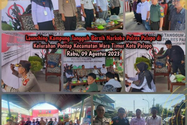 BNN Kota Palopo Ikut Serta Launching Kampung Tangguh Bersih Narkoba Polres Palopo