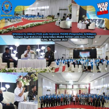 PKKMB STIKES Bhakti Pertiwi Luwu Raya Palopo Tahun 2023 dihadiri Kepala BNN Kota Palopo
