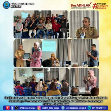 Fasilitasi dan Asistensi Pelaksanaan Advokasi Program Ketahanan Keluarga Anti Narkoba Berbasis Sumberdaya Pembangunan Desa/Kelurahan di Kelurahan Ammasangan Fasilitasi dan Asistensi Pelaksanaan Advokasi Program Ketahanan Keluarga Anti Narkoba Berbasis Sumberdaya Pembangunan Desa/Kelurahan di Kelurahan Ammasangan