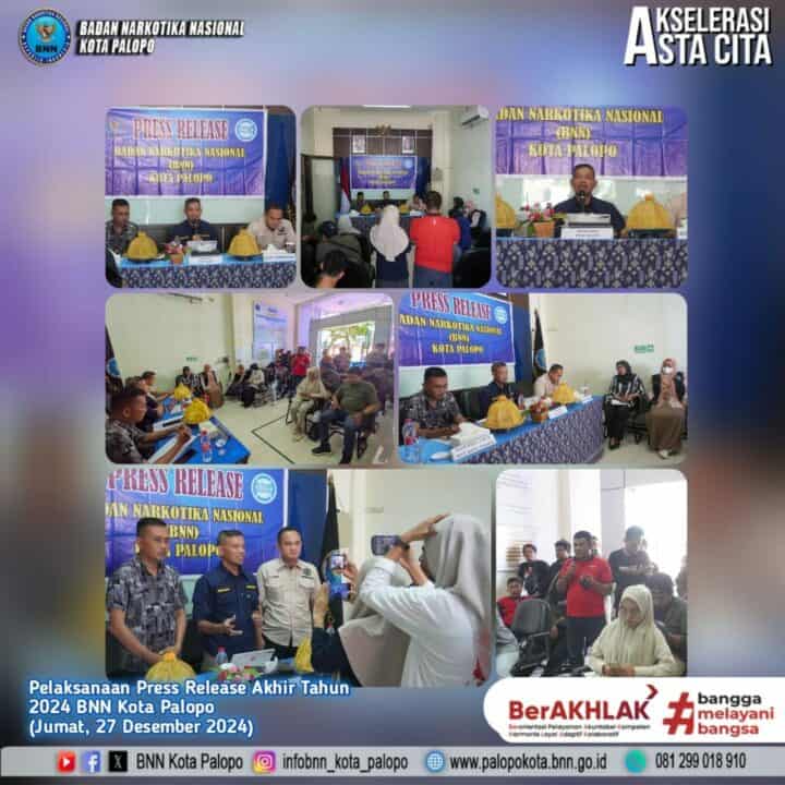BNN Kota Palopo melaksanakan Press Release Capaian Akhir Tahun 2024